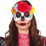 Antifaz de Catrina con corona de flores