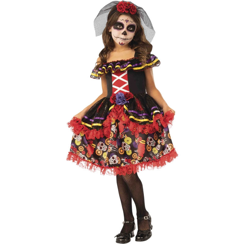 Disfraz de Catrina deluxe para niña