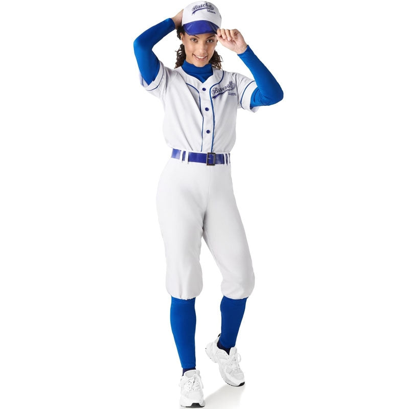 Disfraz de Jugadora de Béisbol azul para mujer