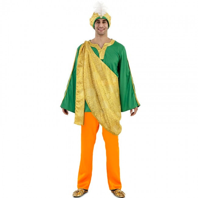 Disfraz de Paje amarillo de los Reyes Magos para hombre