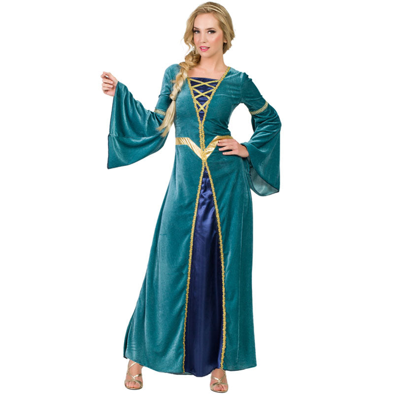 Disfraz de Princesa Medieval verde para mujer