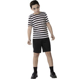 Disfraz de Pugsley Addams con manga corta para niño