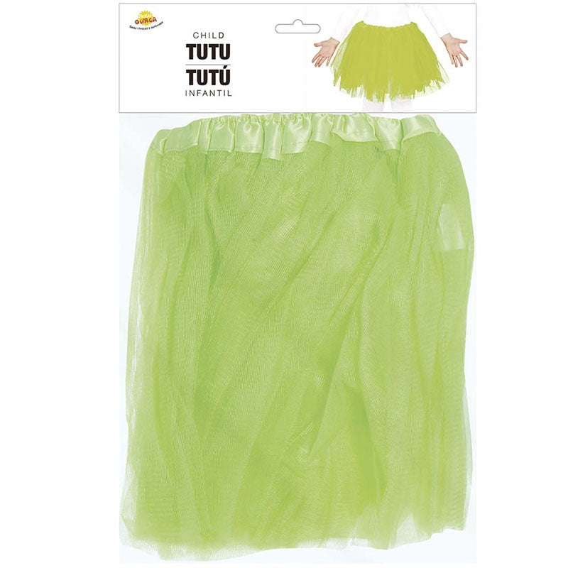 Falda tutú verde lima niña packaging