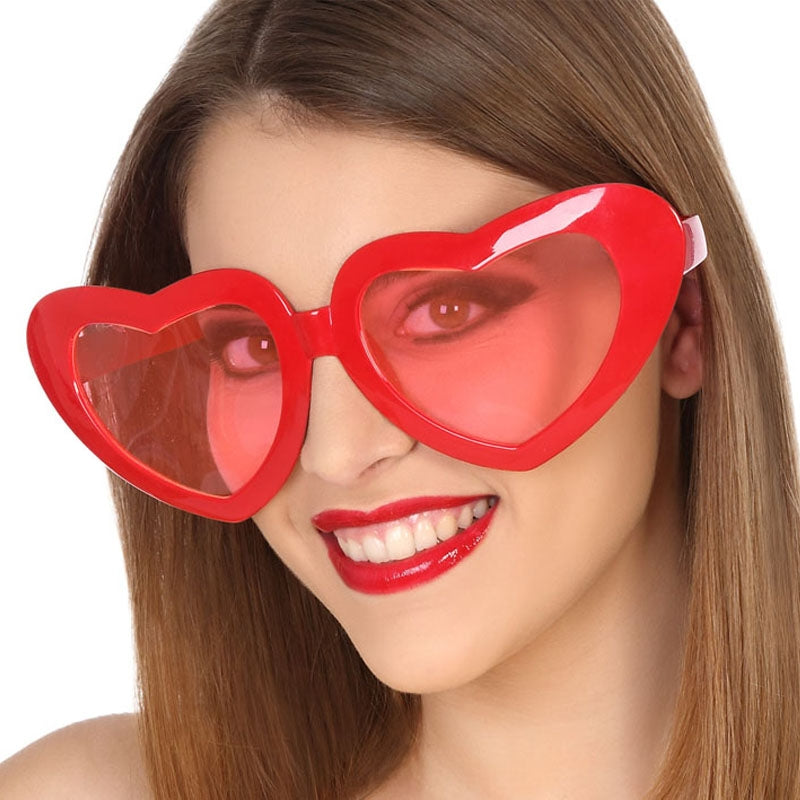 Gafas rojas Corazones XXL