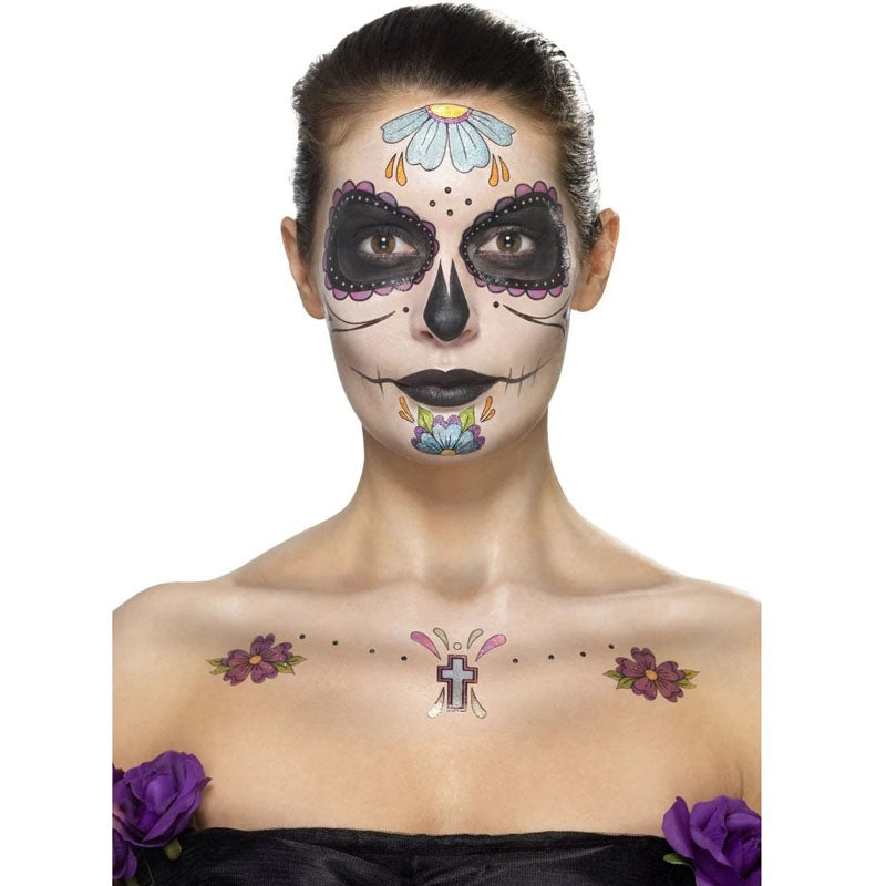 Kit Maquillaje con calcomanías día de los muertos