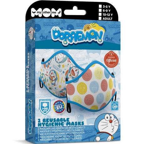 Mascarilla infantil de Doraemon packaging