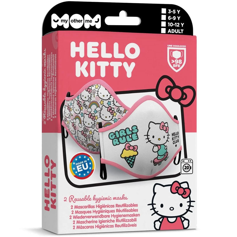 Mascarilla infantil de Hello Kitty packaging