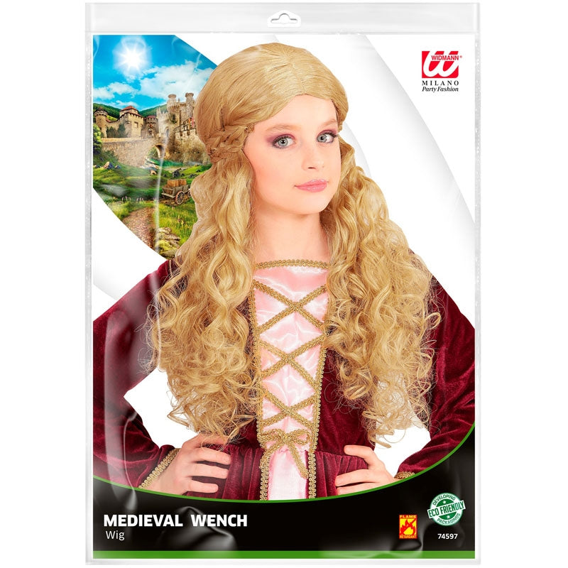 Peluca rubia medieval infantil Packaging